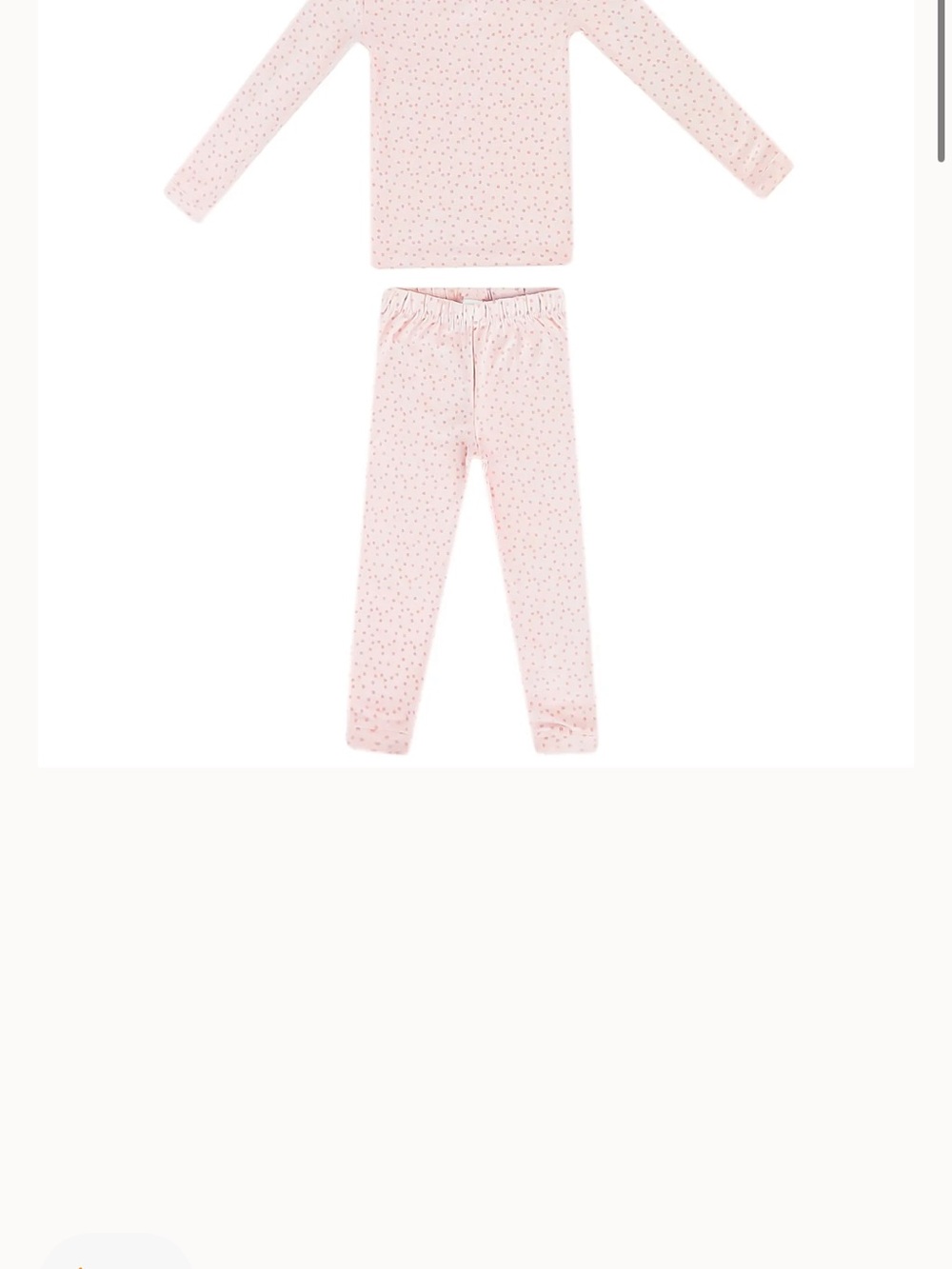 Copper Pearl 2 pc. Girls' Light Pink “Dot” Long-Sleeve Pajama Set